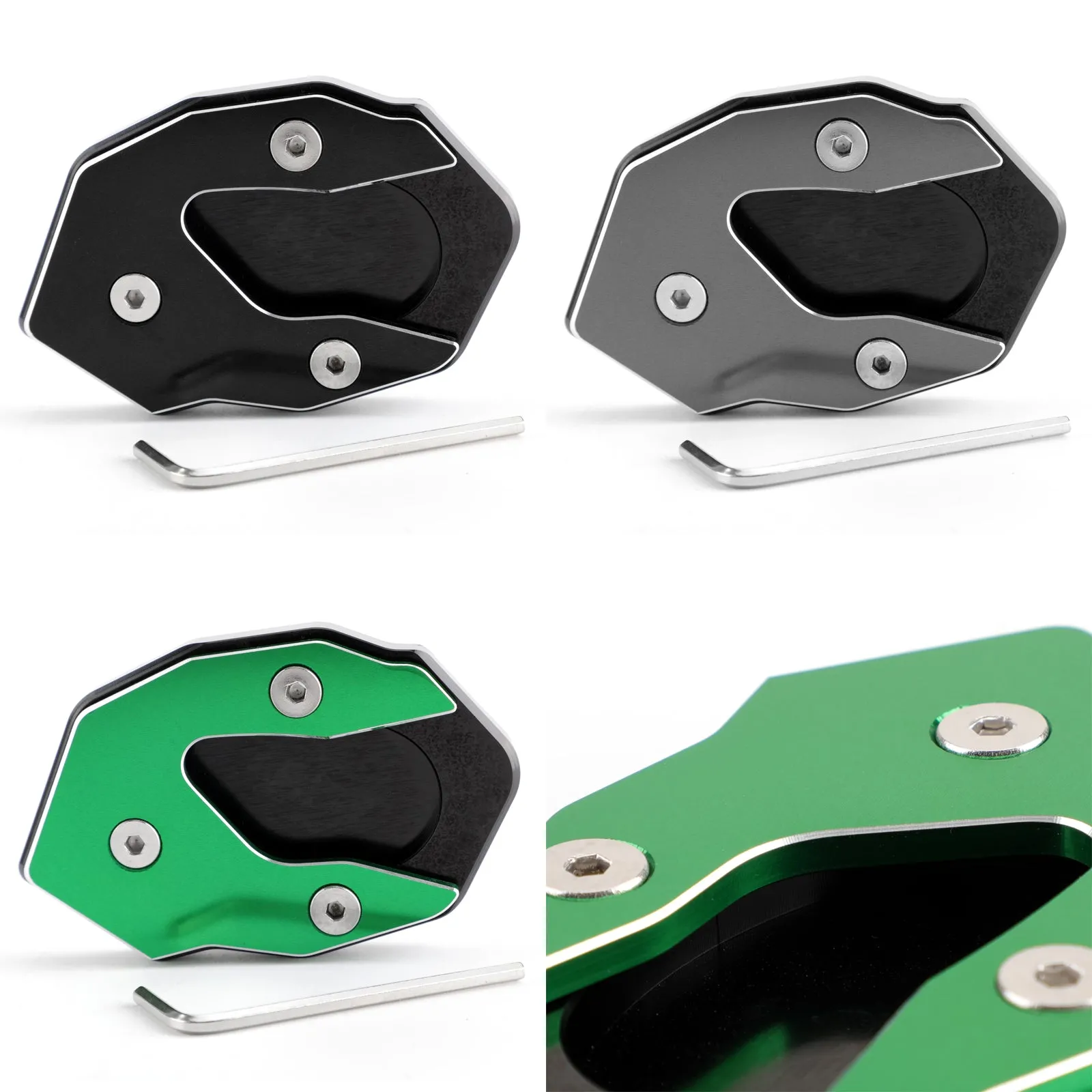 KAWASAKI 2017-2018 Versys-X 300 Almohadilla ampliadora de extensión de soporte lateral