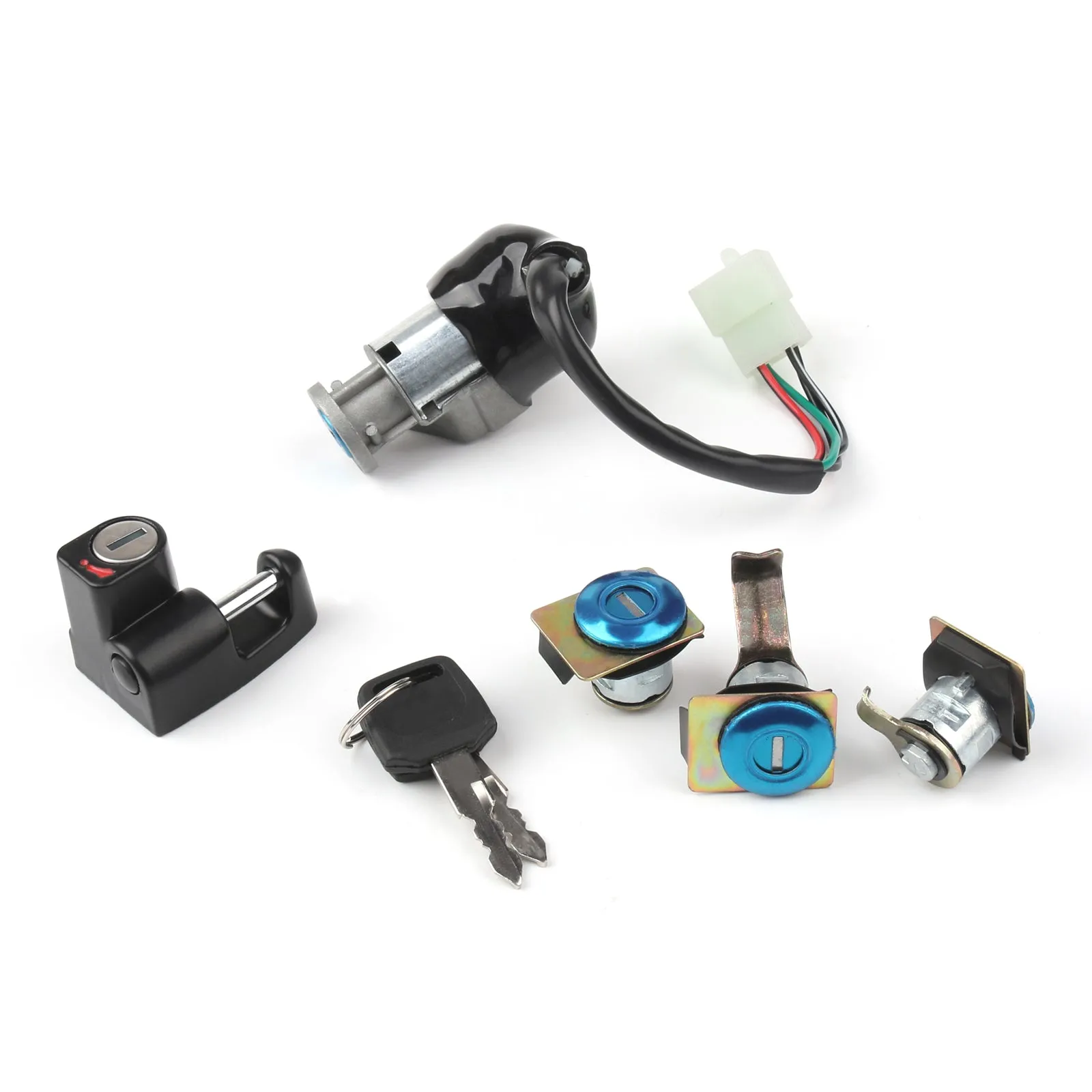 Juego de cerradura de llave para tapa de combustible, interruptor de encendido, compatible con Honda CN250 Helix 1986-2007, genérico