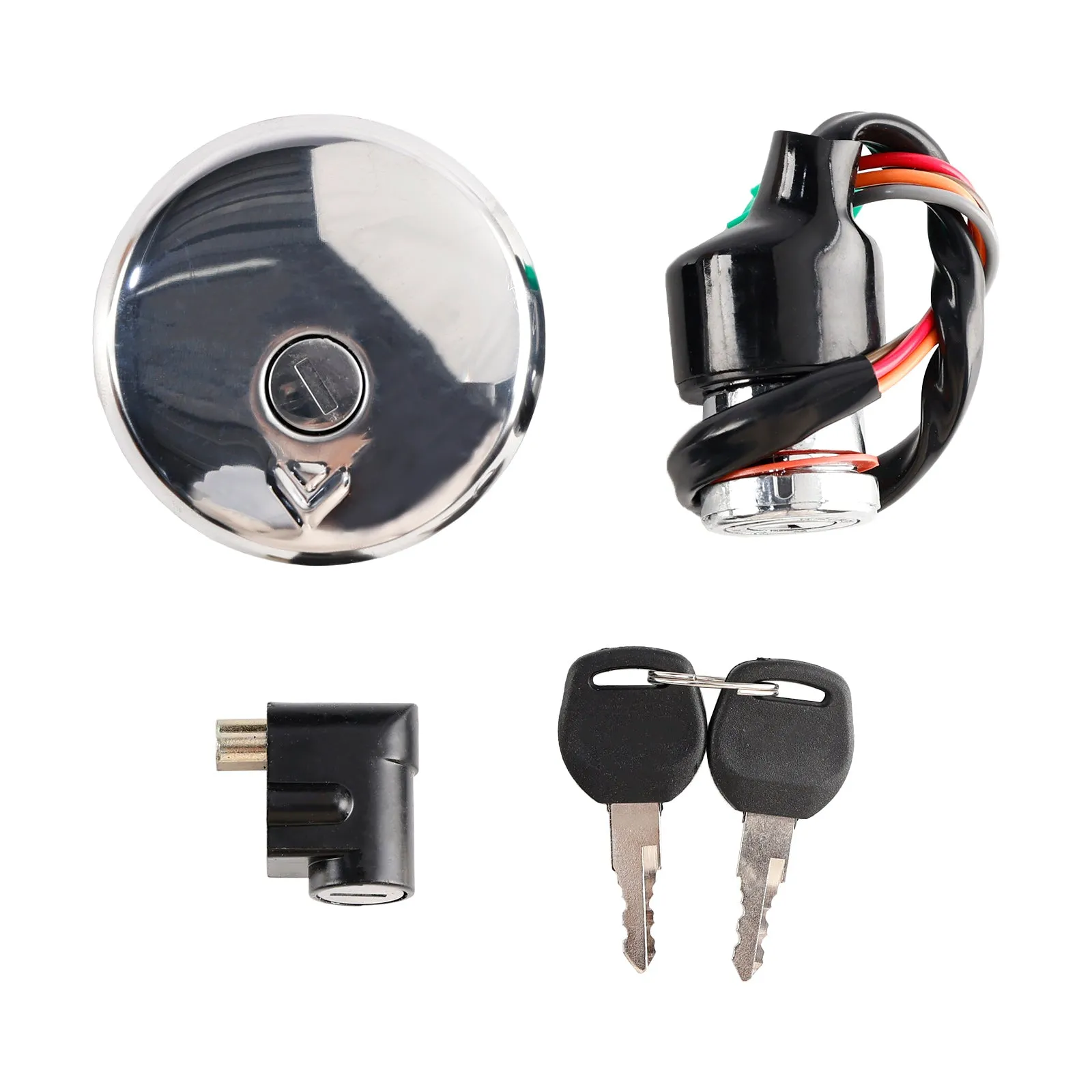 Juego de llaves de bloqueo de interruptor de encendido y tapa de combustible para Suzuki GN125 1982-2001 genérico
