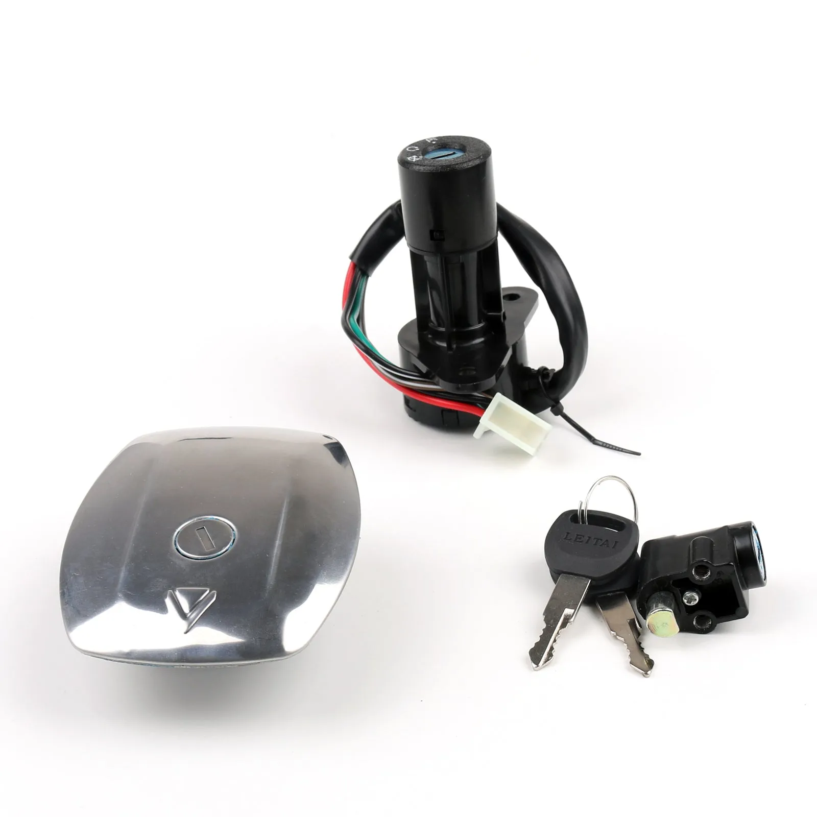 Juego de llaves de bloqueo de interruptor de encendido y tapa de combustible para Suzuki GS125 6 cables 1982-2000 genérico