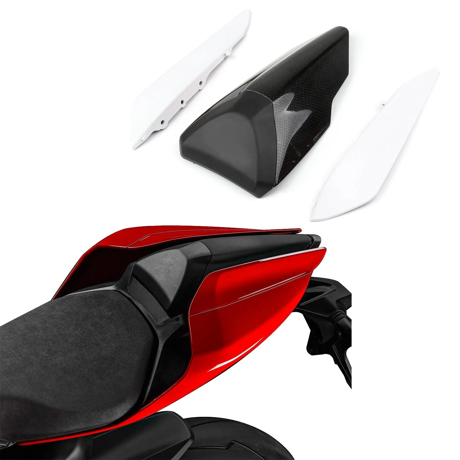 2015-2019 Ducati 959 1299 Panigale Cubierta de asiento individual trasera de carbono Carenado de parabrisas
