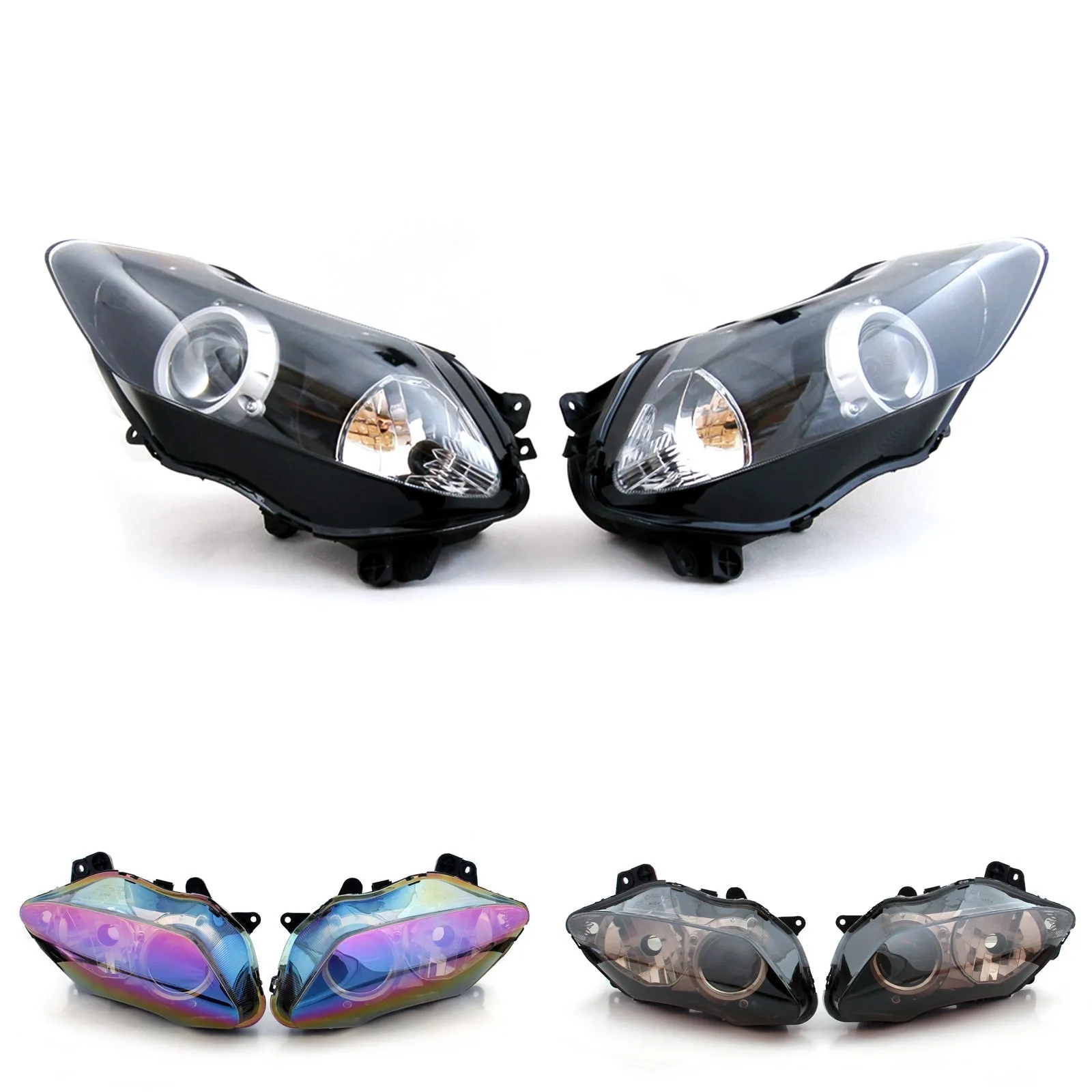 Conjunto de faros delanteros para Yamaha YZF R1 1000 2007-2008 Genérico