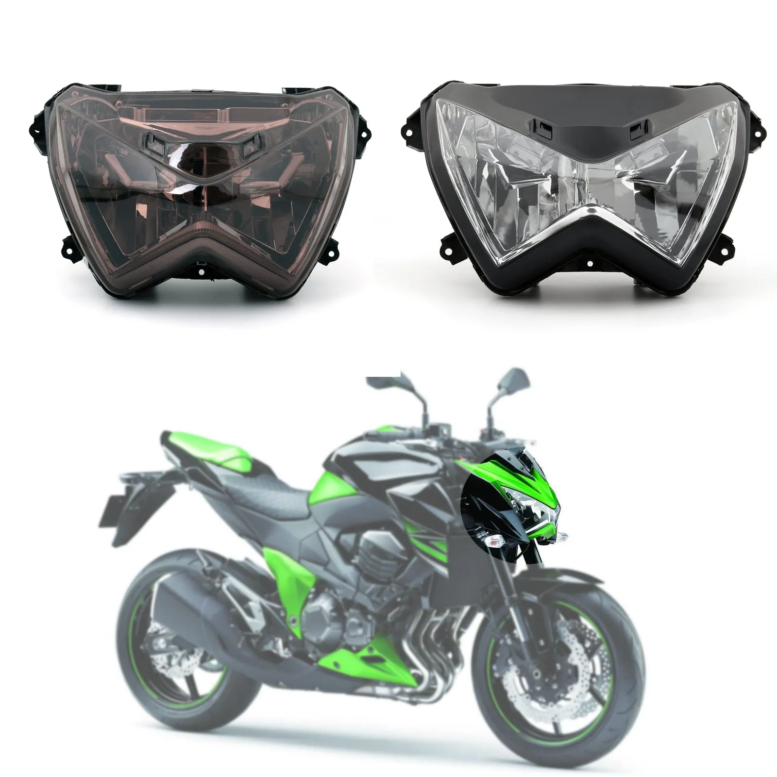 Conjunto de faros delanteros para Kawasaki Z800 2013-2014 2012 genérico