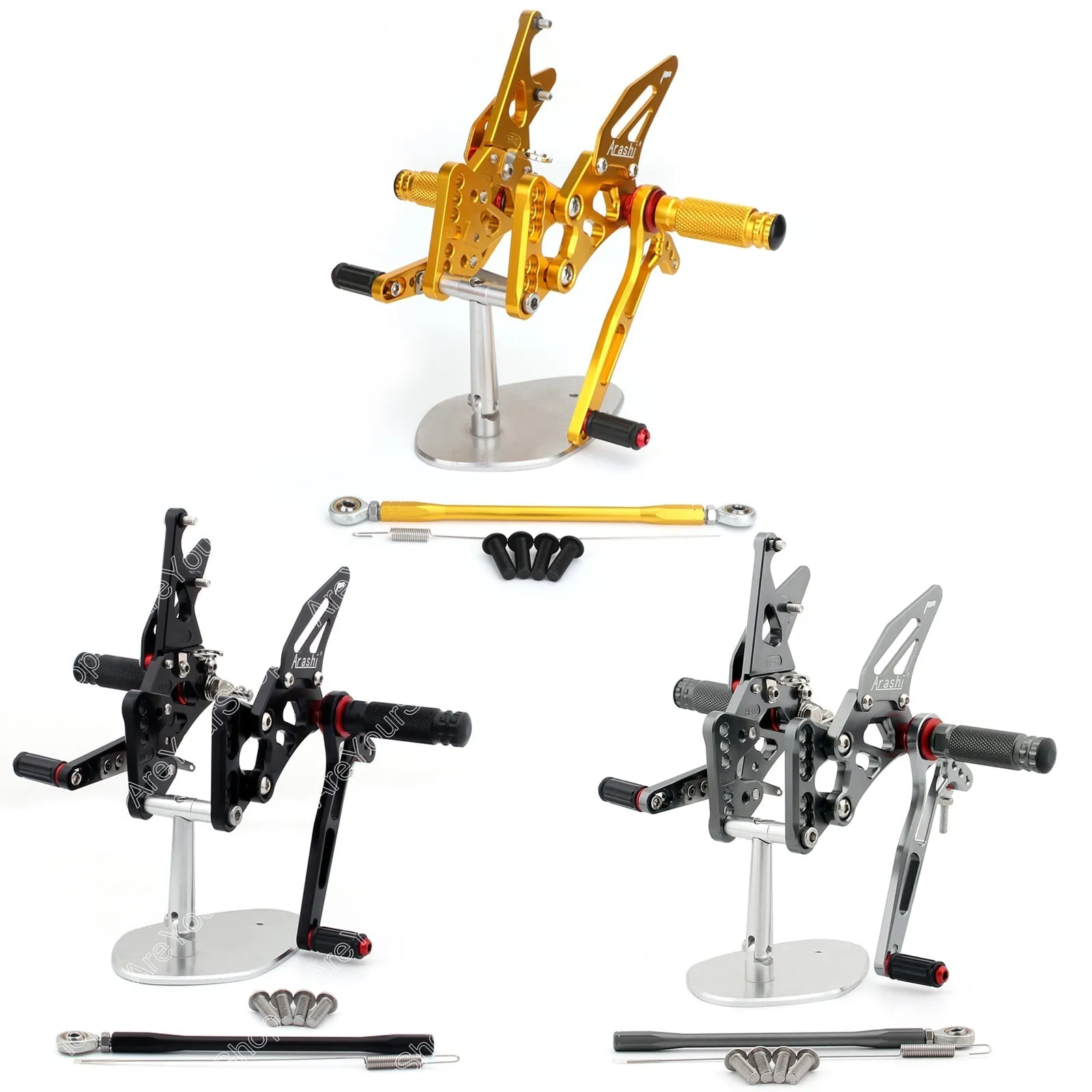 Estribos traseros ajustables para Suzuki GSXR1000 GSXR 1000 2005-2006 Genérico