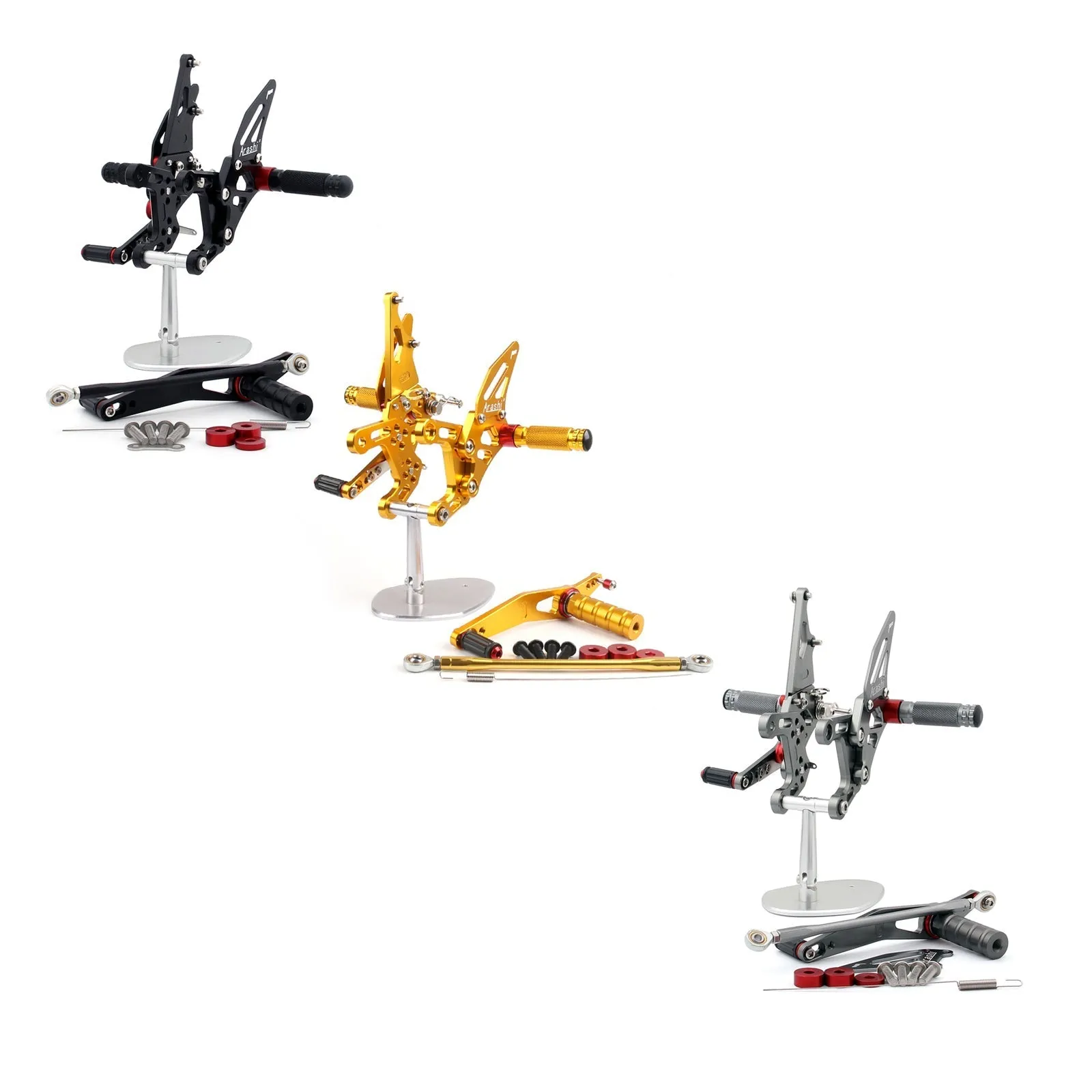 Estriberas traseras ajustables para Yamaha YZF 1000 R1 2009-2011 Genérico