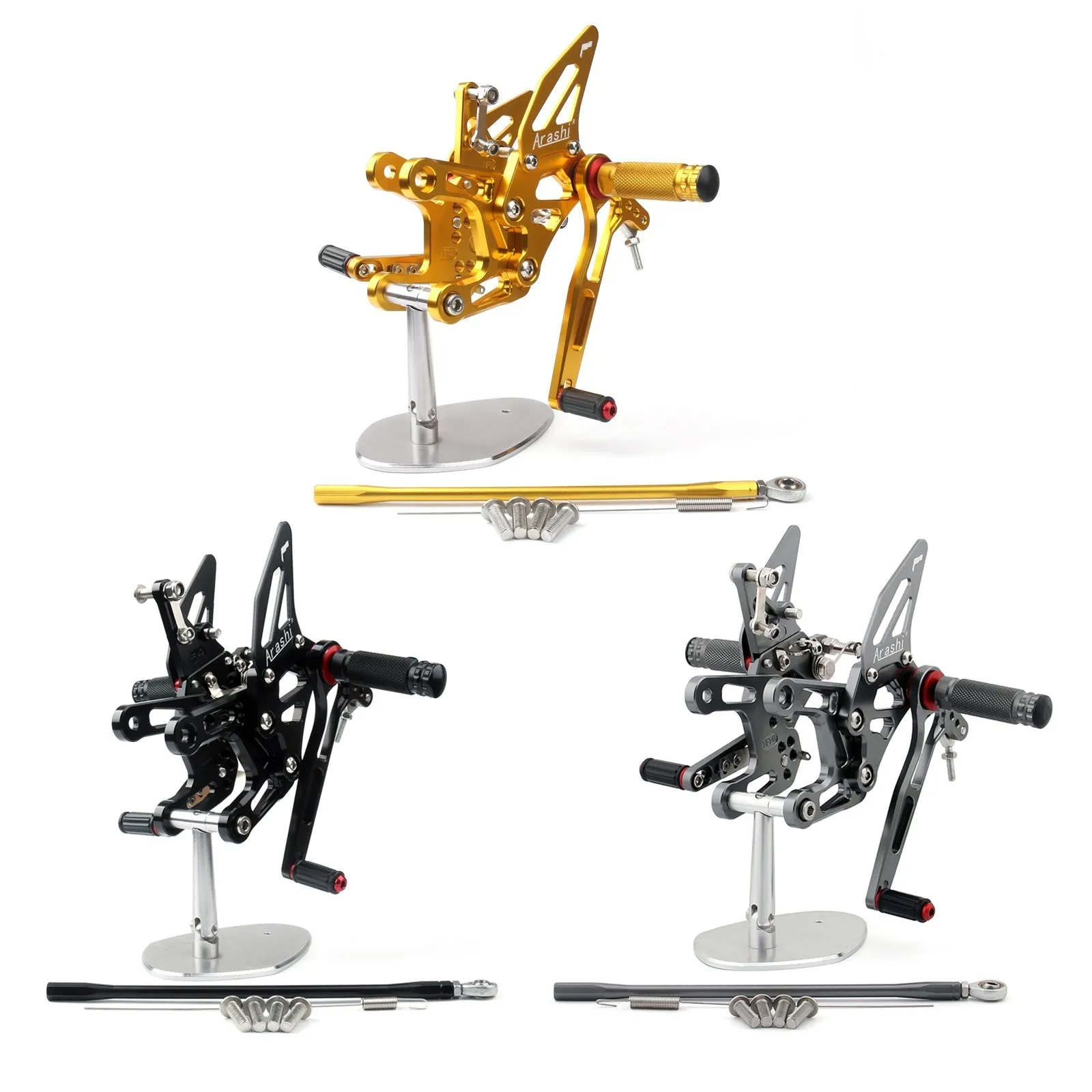 Estribos traseros ajustables para Kawasaki ZX10R ZX 10R 2011-2015 genérico