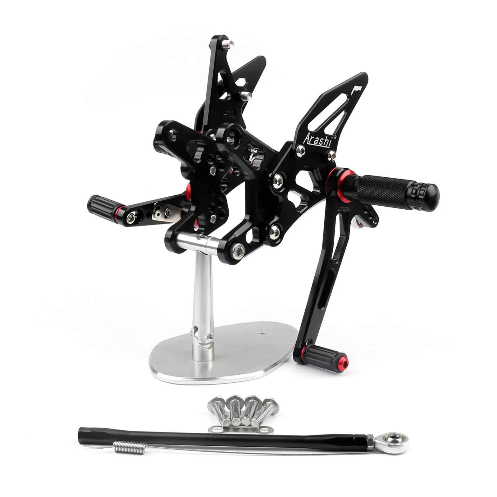 Juego de estriberas traseras para Kawasaki ZX6R ZX 6R 2007-2008 negro genérico