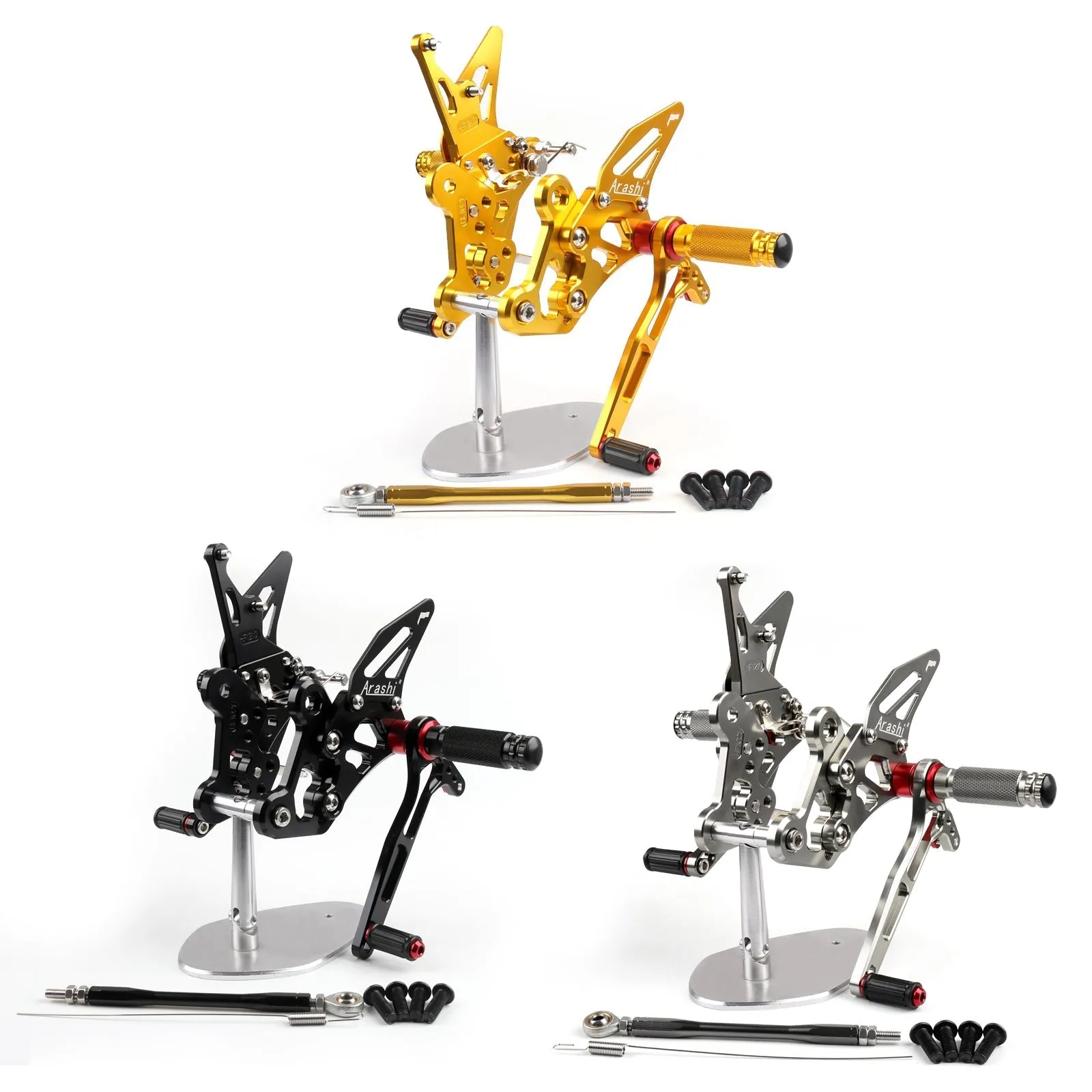 Juego completo de estriberas traseras para SUZUKI GSR750 GSXS750 GSX-S750 genérico 11-16