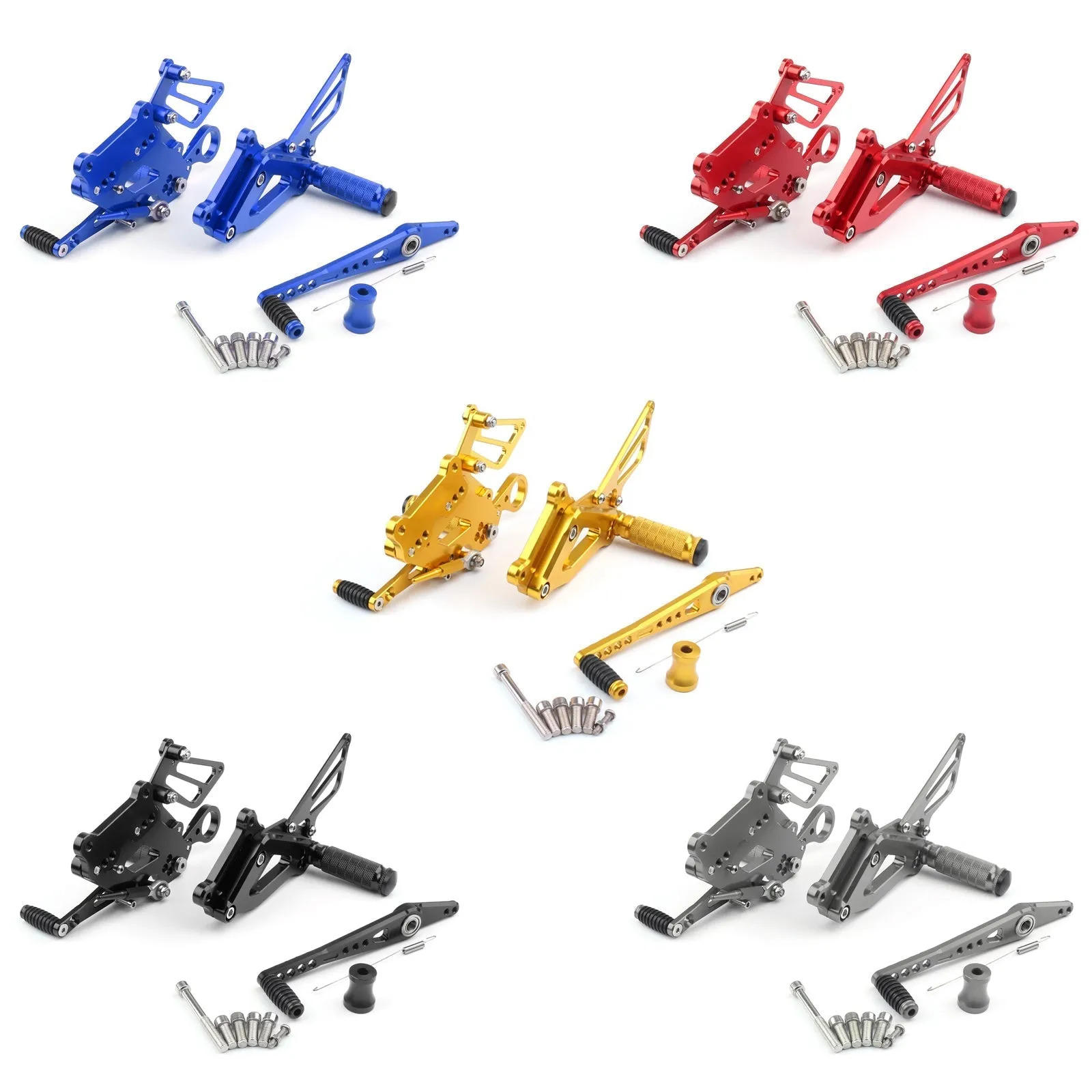Juego de clavijas traseras CNC para motocicleta, clavijas para BMW S1000RR 2015-2017, genérico