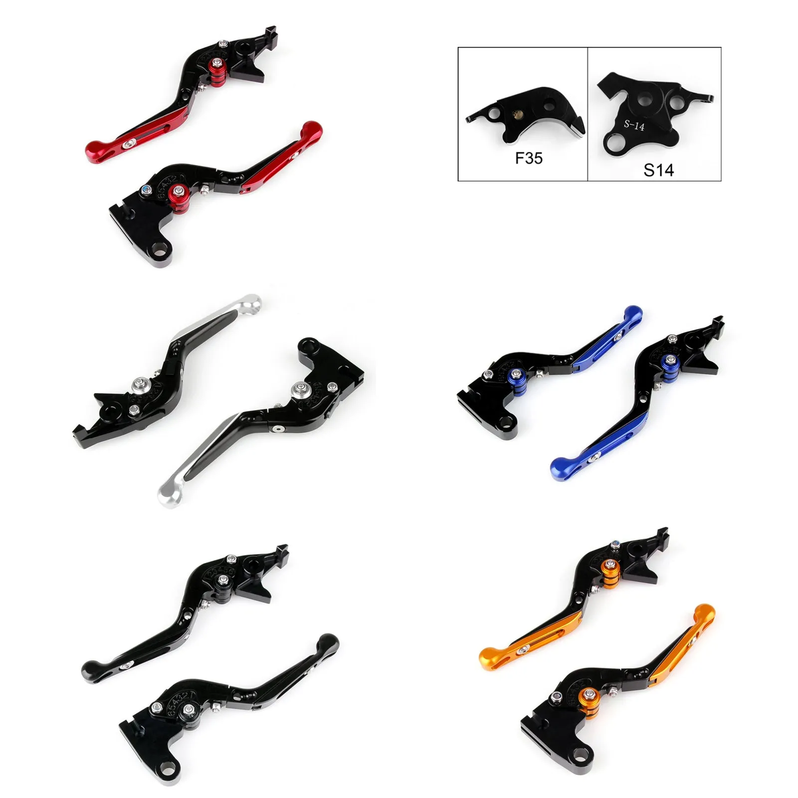Palancas de embrague de freno extensibles plegables ajustables para Suzuki GSXR1000 2007-2008 genérico