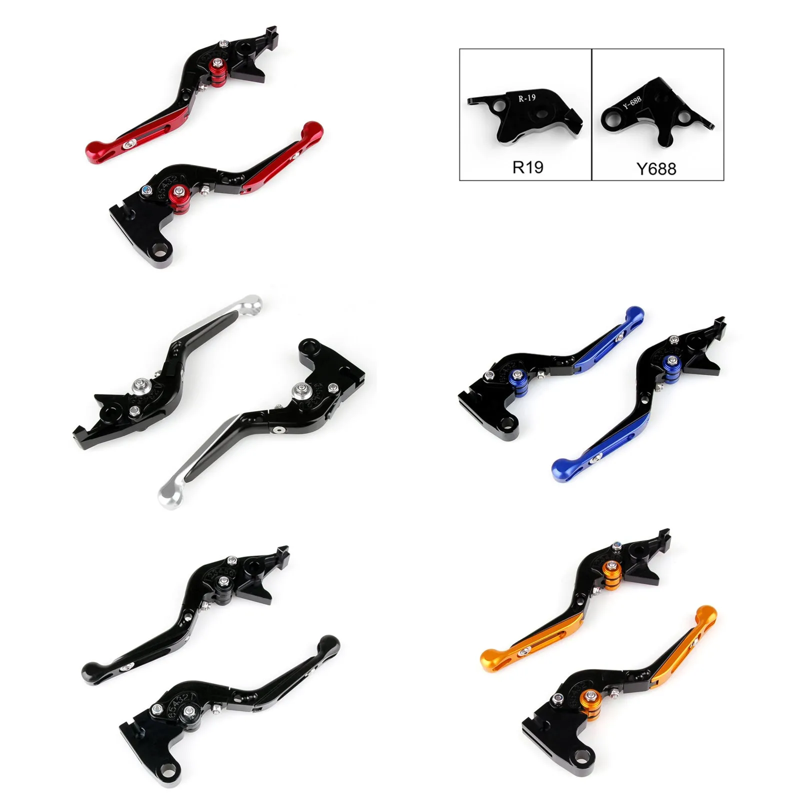 Palancas de embrague de freno extensibles plegables ajustables para Yamaha YZF R1 09-14 2012 genérico