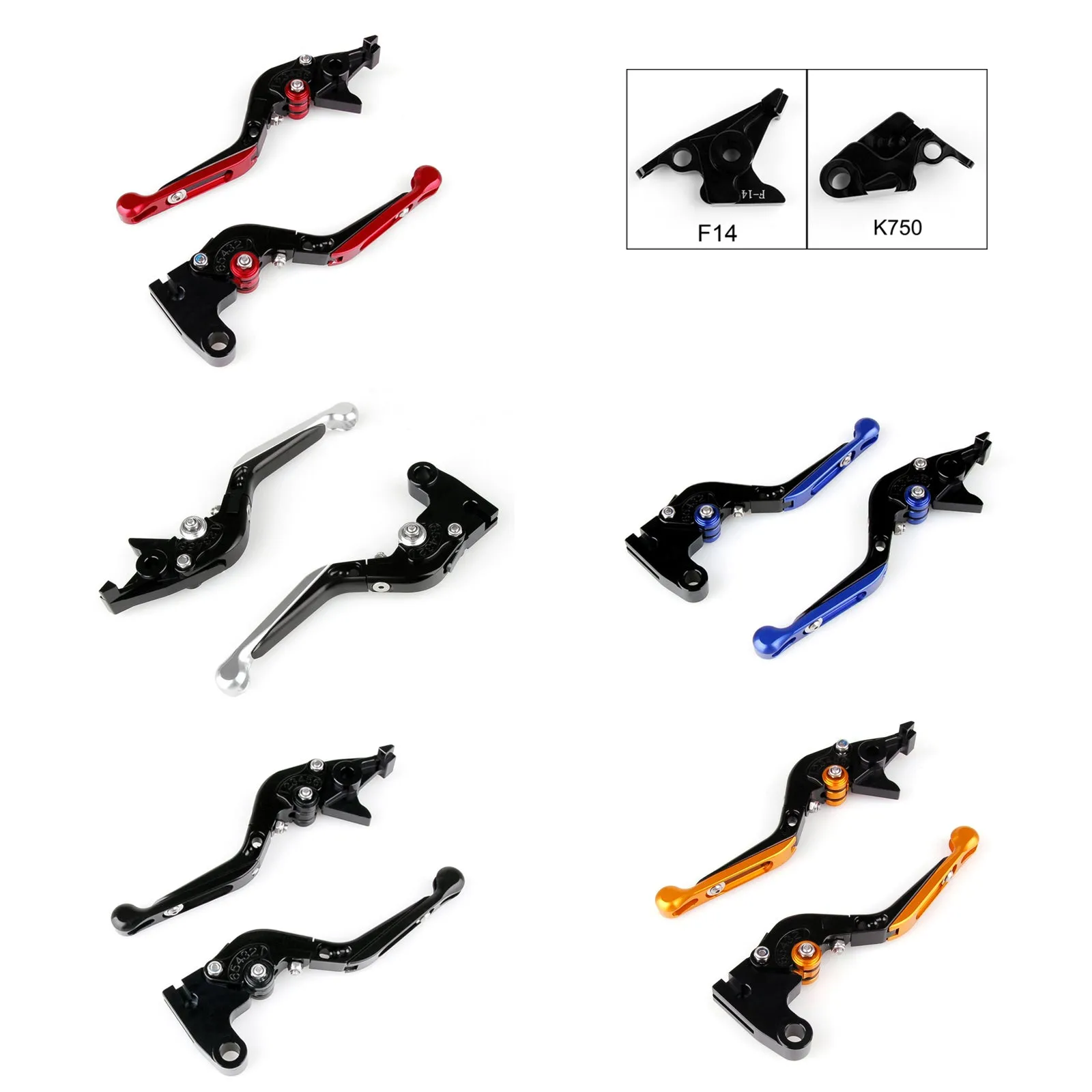 Palancas de embrague de freno extensibles plegables ajustables para Kawasaki ZX ZZR ZXR genérico