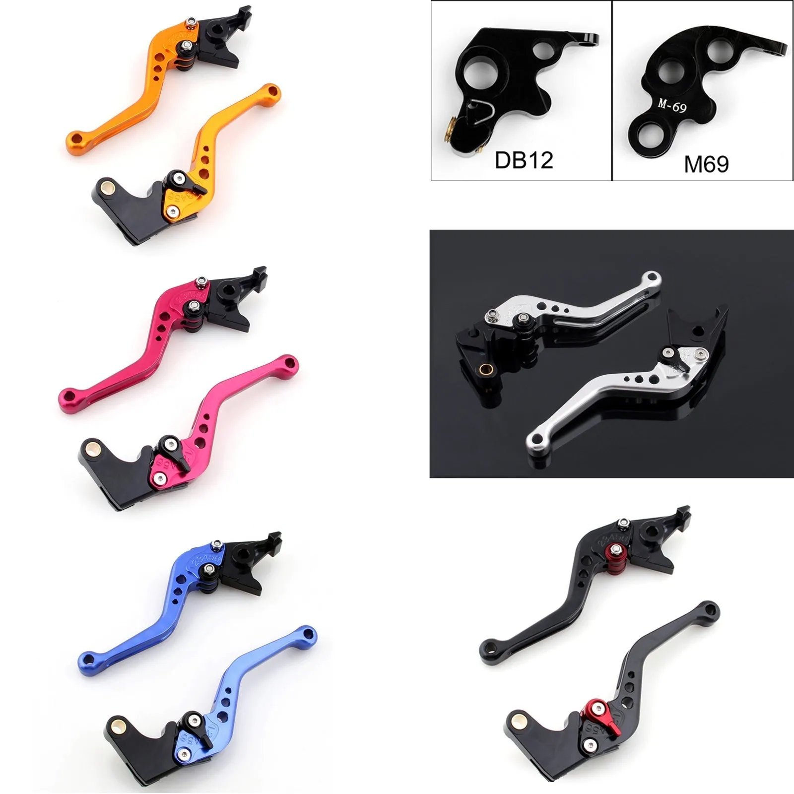 Palancas de embrague de freno cortas para KTM 690 SMC/SMC-R/Duke/Duke R 2012-2013 Genérico