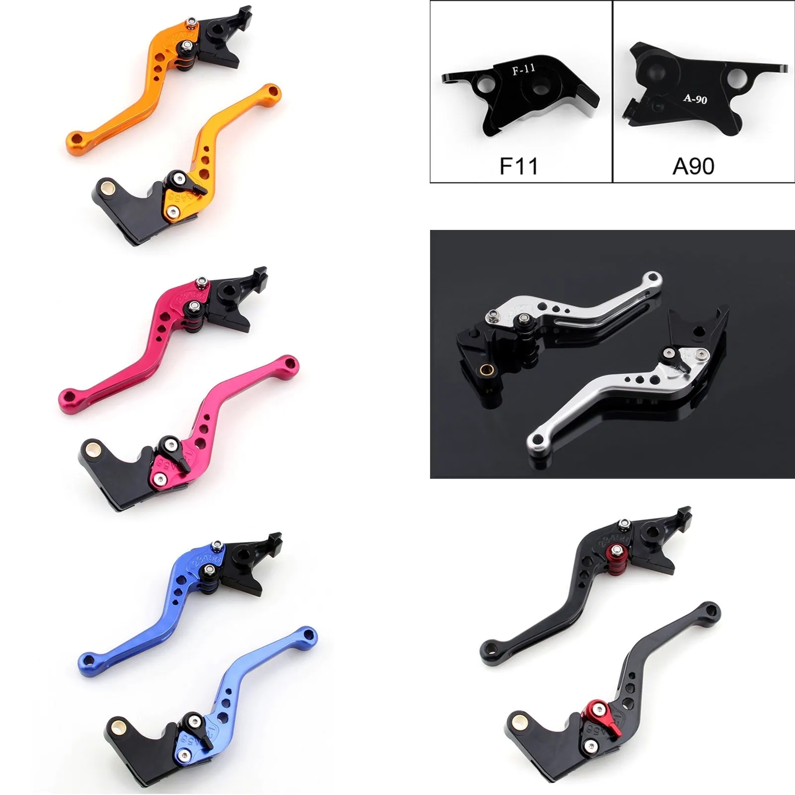 Manetas de embrague de freno cortas para KTM 690 Duke R 2014-2016 2015 (F11/A90) Genérico
