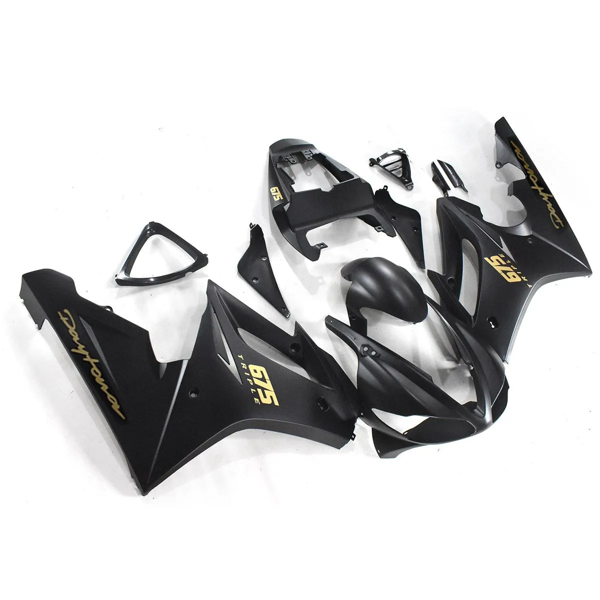 Carenados Amotopart 2009-2012 Triumph Daytona 675 Negro Daytona Genérico