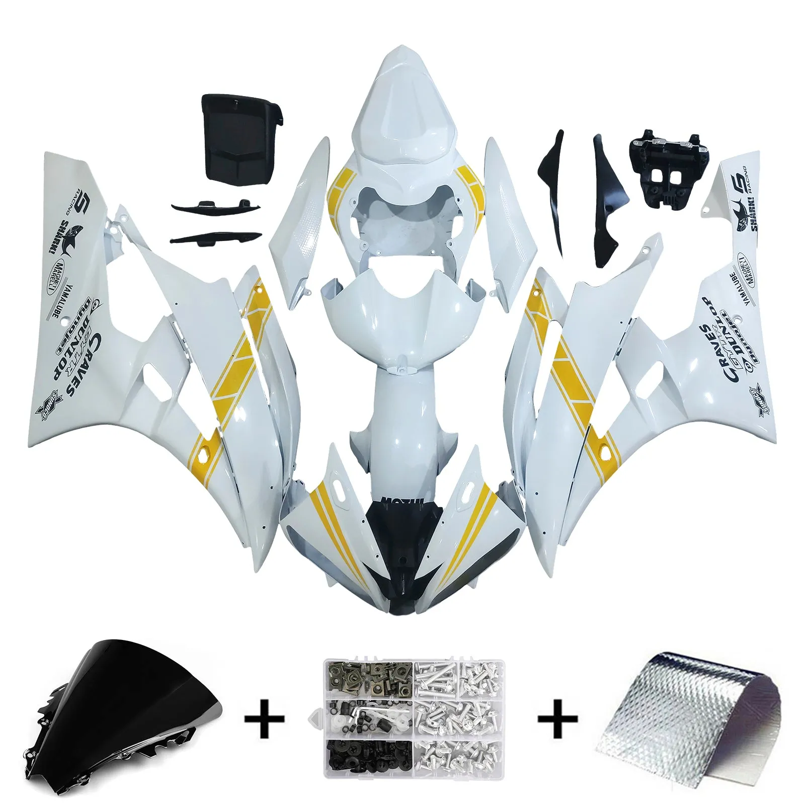 Kit de carenado Amotopart para Yamaha YZF 600 R6 2006-2007 genérico