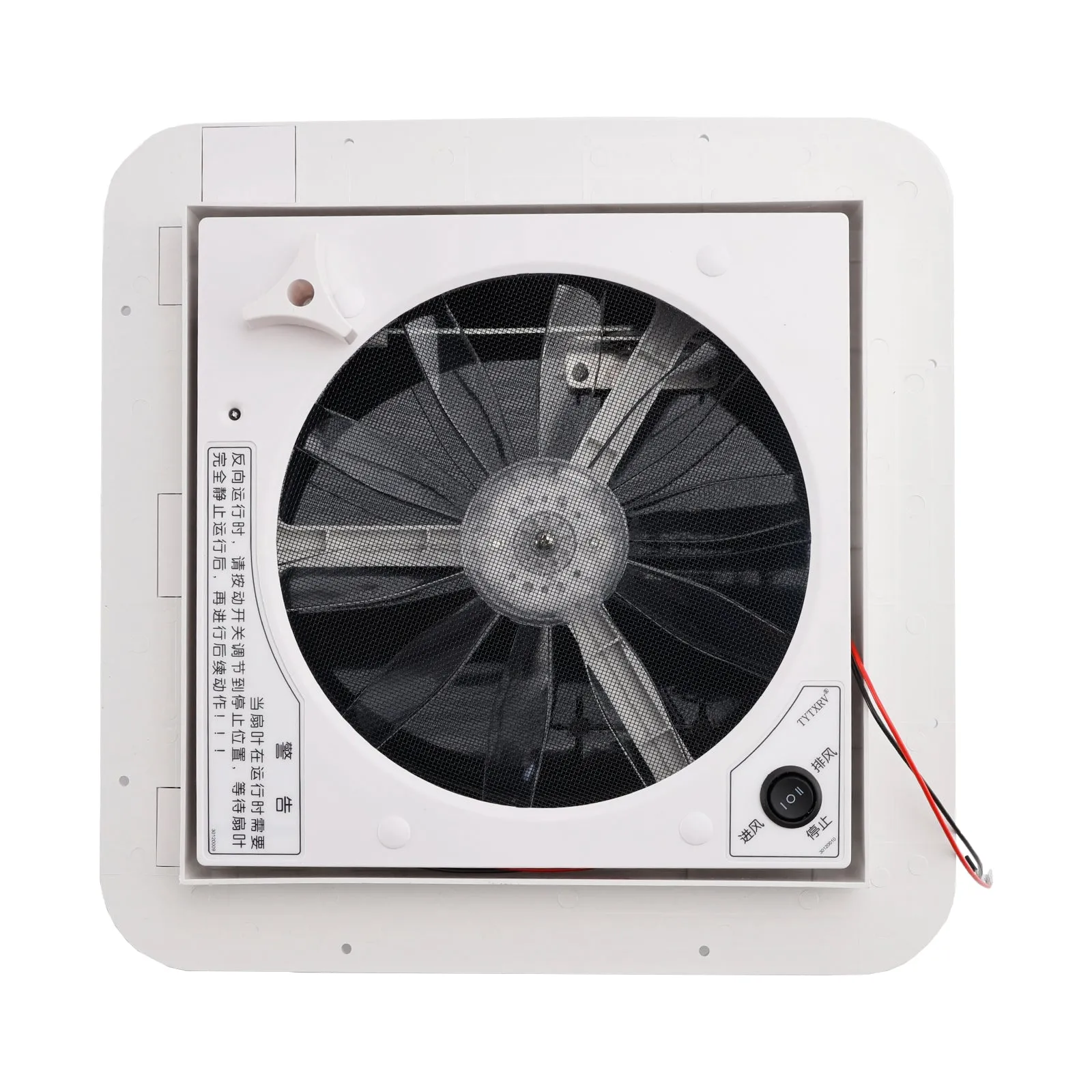 Ventilador de techo para vehículos recreativos de 11 pulgadas con iluminación LED, ventana de techo para vehículos recreativos de 12 V