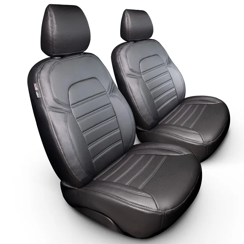 New York Design Fundas de asiento de cuero artificial 1+1 especifica para Volkswagen Caddy IV Box 2015-2020 (Trendline)