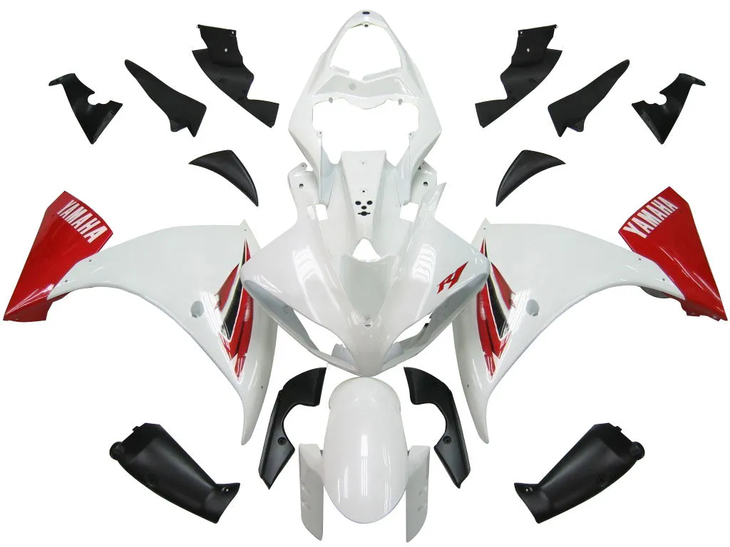 Carenados Amotopart 2009-2011 Yamaha YZF-R1 Blanco Rojo R1 Genérico