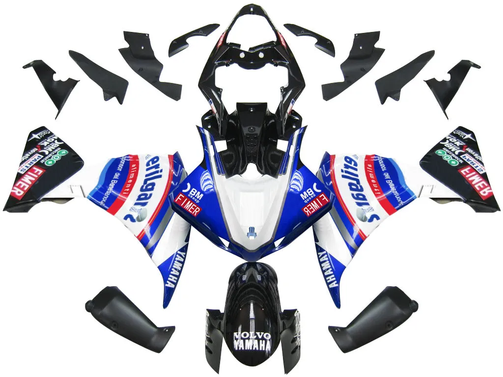 Carenados Amotopart 2009-2011 Yamaha YZF-R1 Azul Blanco Sterilgard Genérico