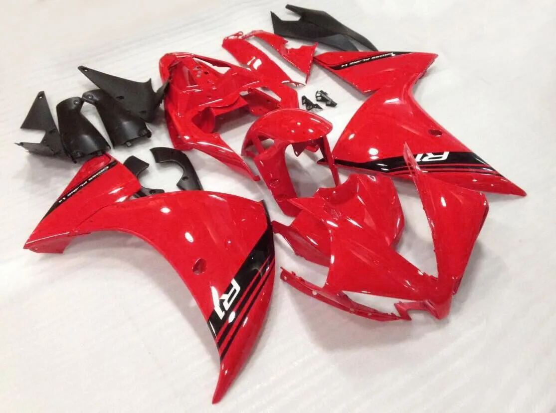 Carenados de plástico Amotopart 2012-2014 Yamaha YZF R1 Rojo R1 Genérico