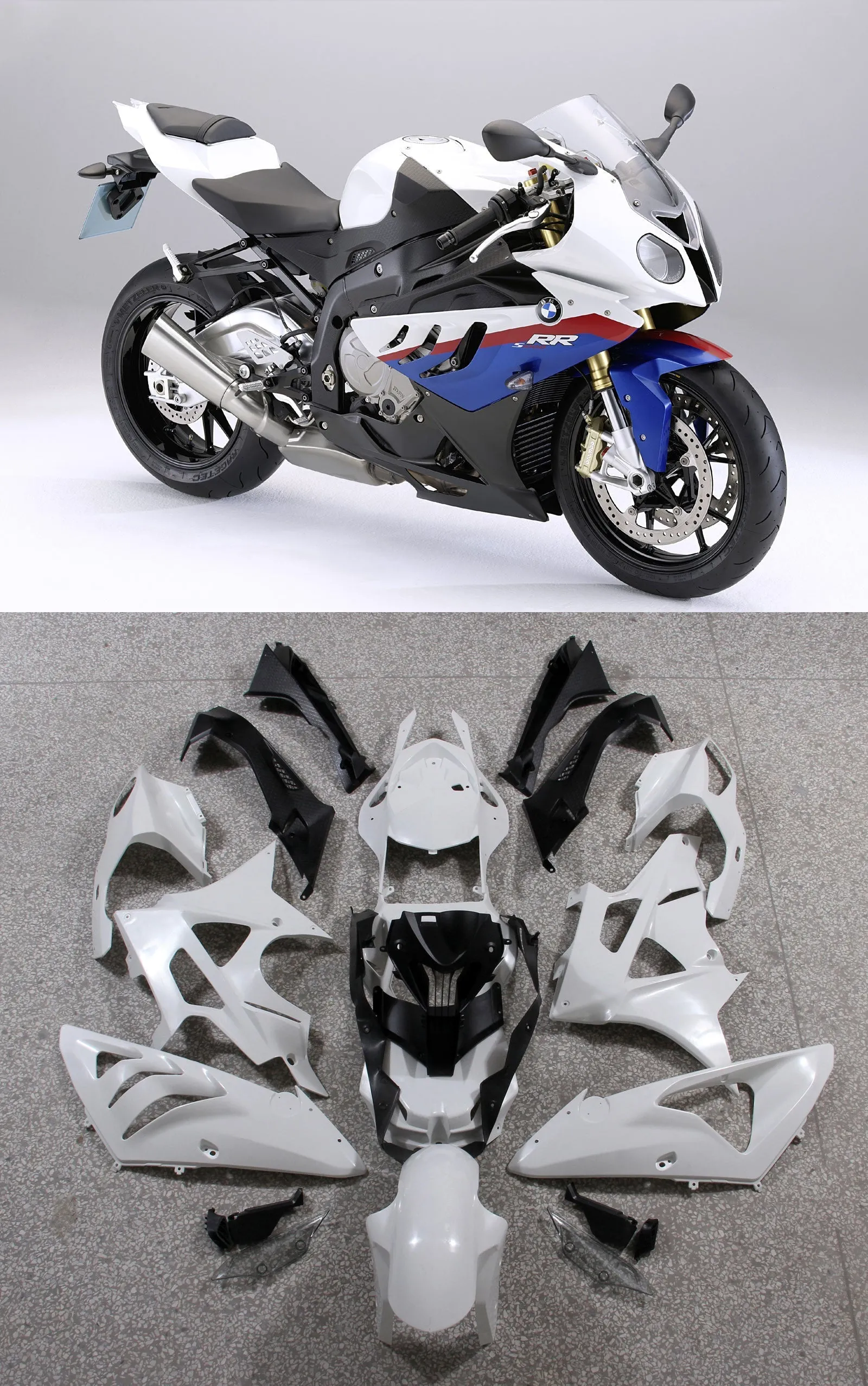 Carenados Amotopart para BMW S1000RR 2009-2014 Rojo Blanco Azul SRR Genérico