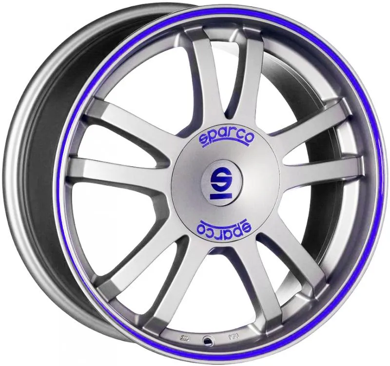 Llanta Sparco Sparco Rally 6,5x15 Et37 100x4 Matt Sil Tec Blu Lip - Tuv