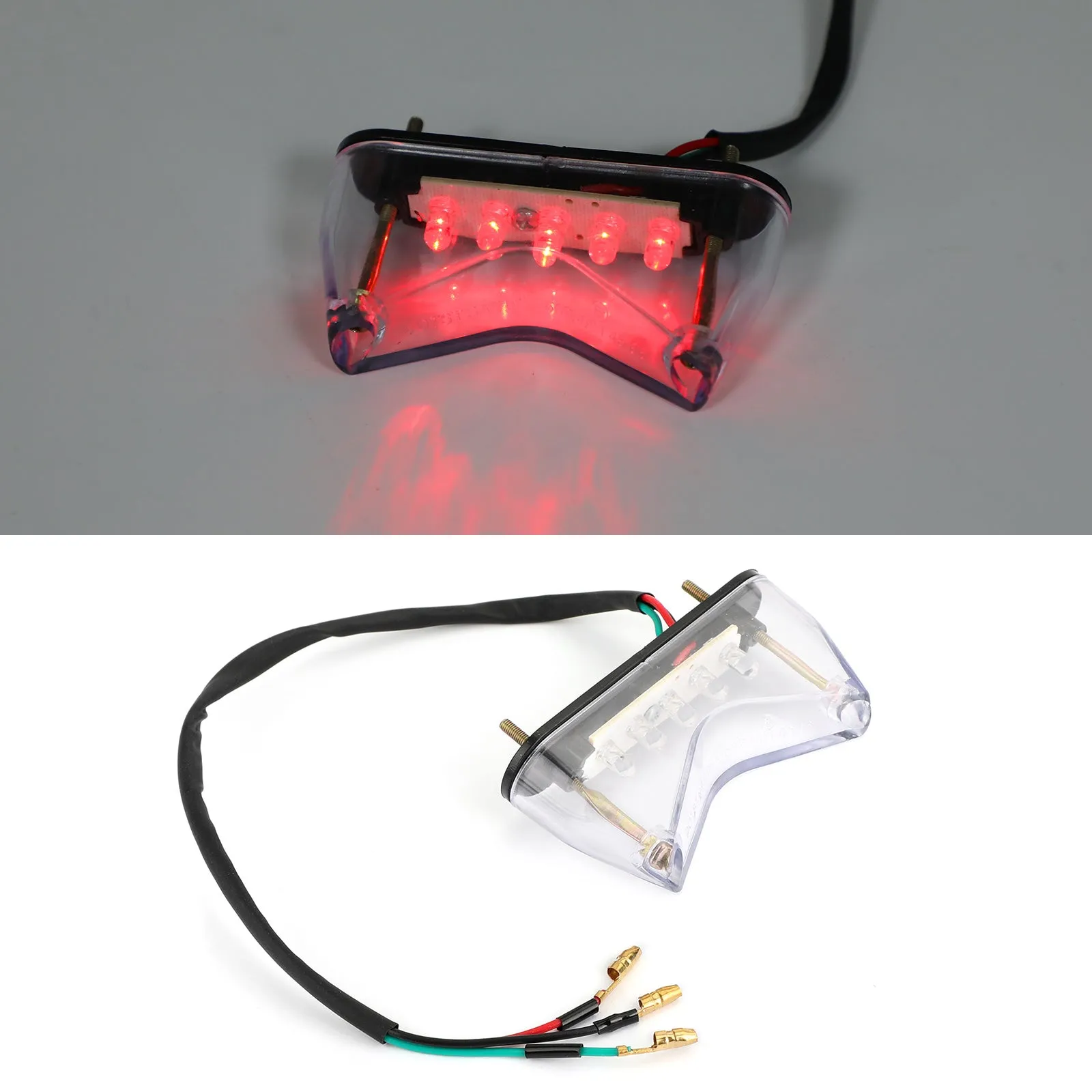 1 luz trasera de freno LED para motocicleta universal Bobber ATV Dirt Bike genérico.