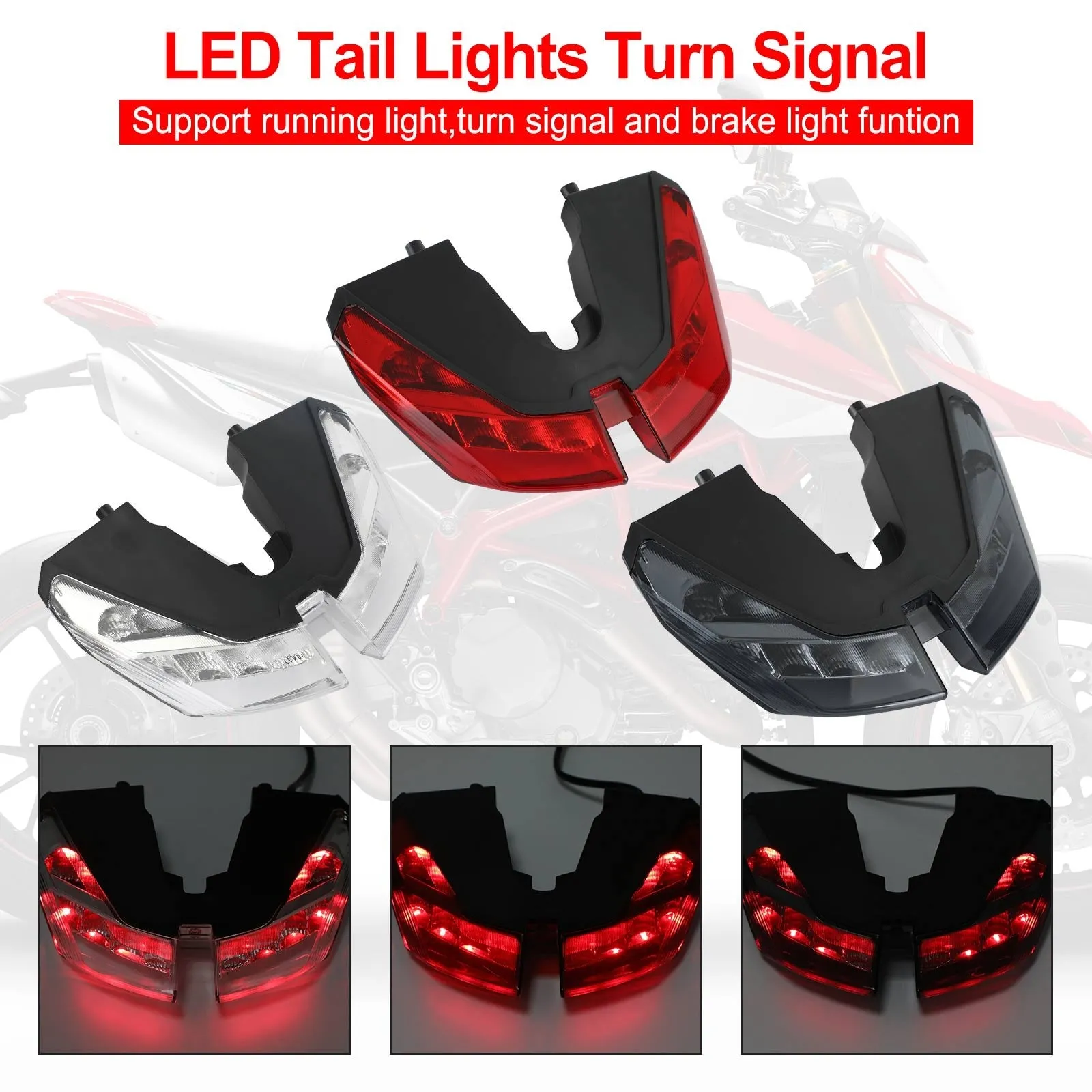 2012-2021 Ducati Hypermotard 821 939 950 SP luces intermitentes traseras