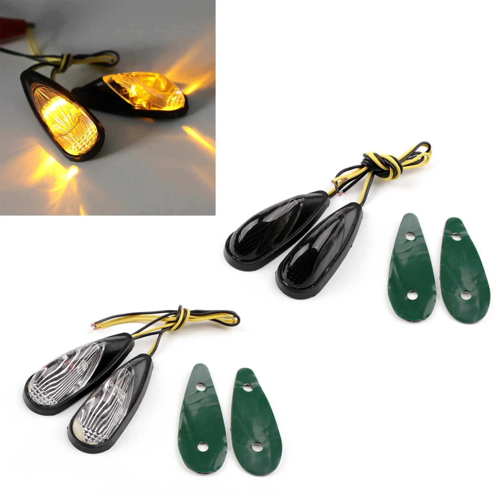 Intermitentes traseros LED de montaje empotrado Euro para Honda CBR 600 900 929 1000 RR genérico