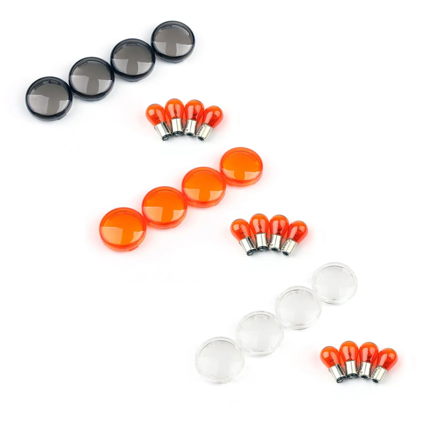 4 bombillas para lentes de intermitentes para Harley Softail Dyna Sportsters (2002-18) Genéricas