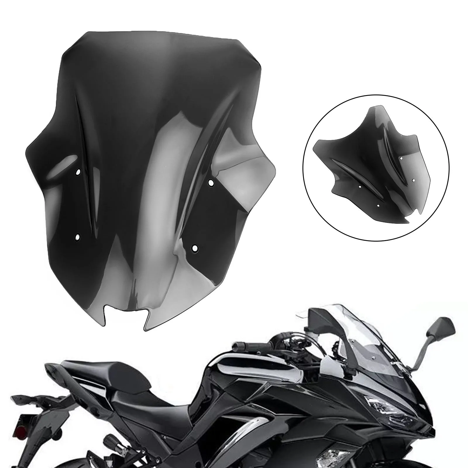 1 parabrisas de motocicleta para Kawasaki Ninja 1000 Z1000SX 2017-2019 genérico.