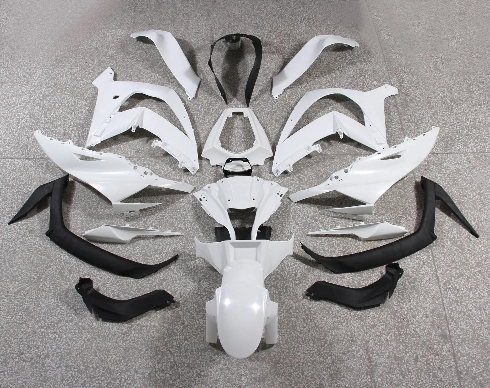 Carenados Amotopart 2011-2015 Plásticos Kawasaki ZX10R Ninja Blanco Negro ZX10R Genérico