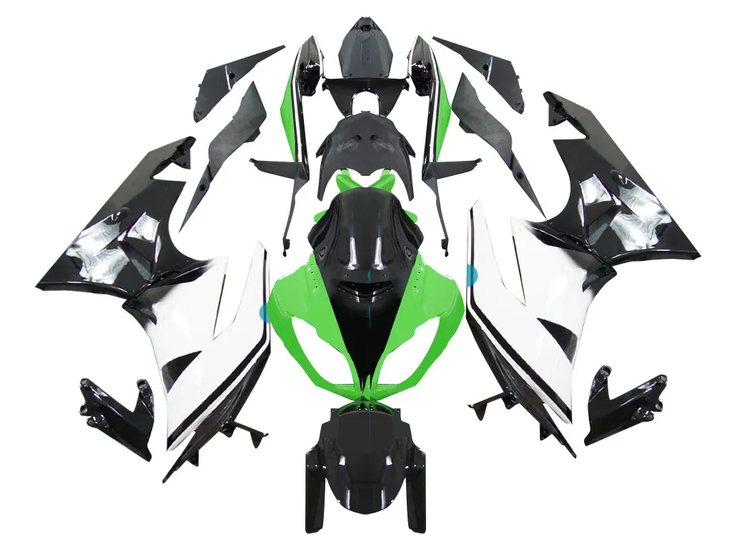 Amotopart 2009-2012 Kawasaki ZX6R ZX636 carenados verde blanco negro Ninja genérico