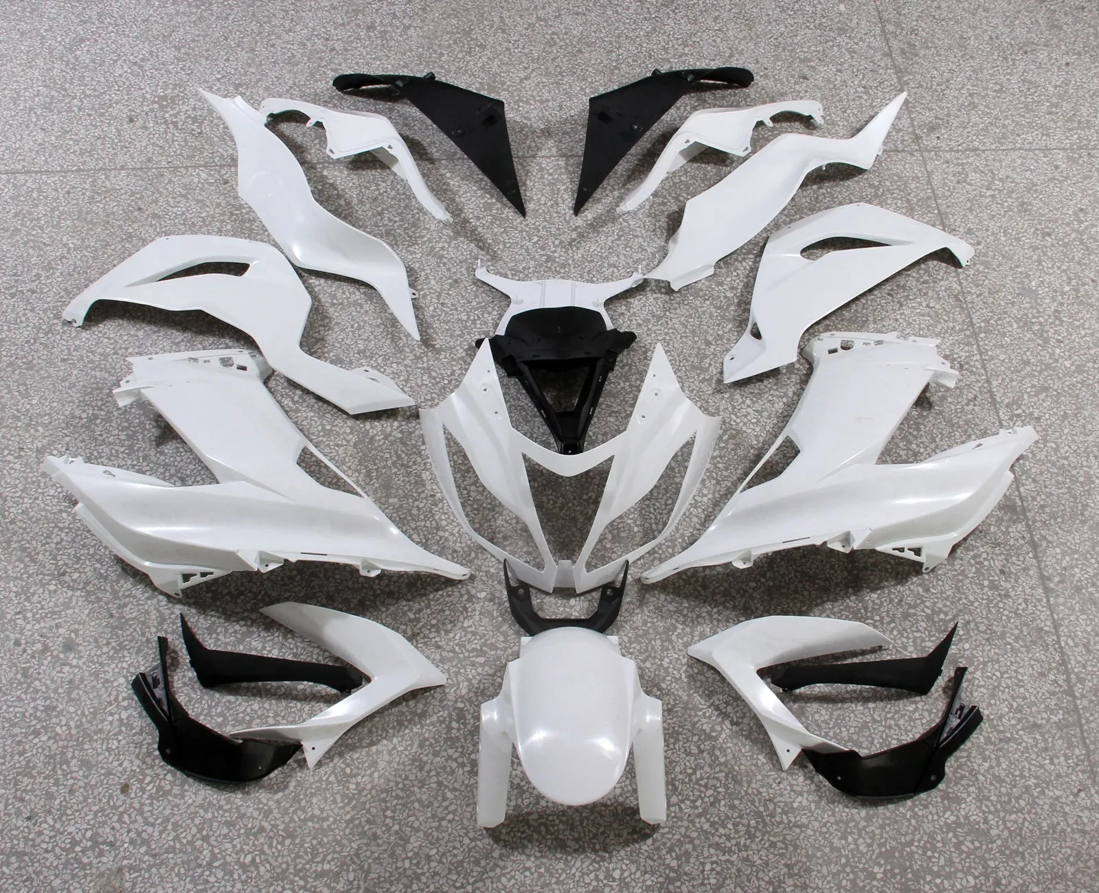 Carenados Amotopart 2013-2018 Plásticos Kawasaki ZX6R 636 Blanco Ninja Genérico