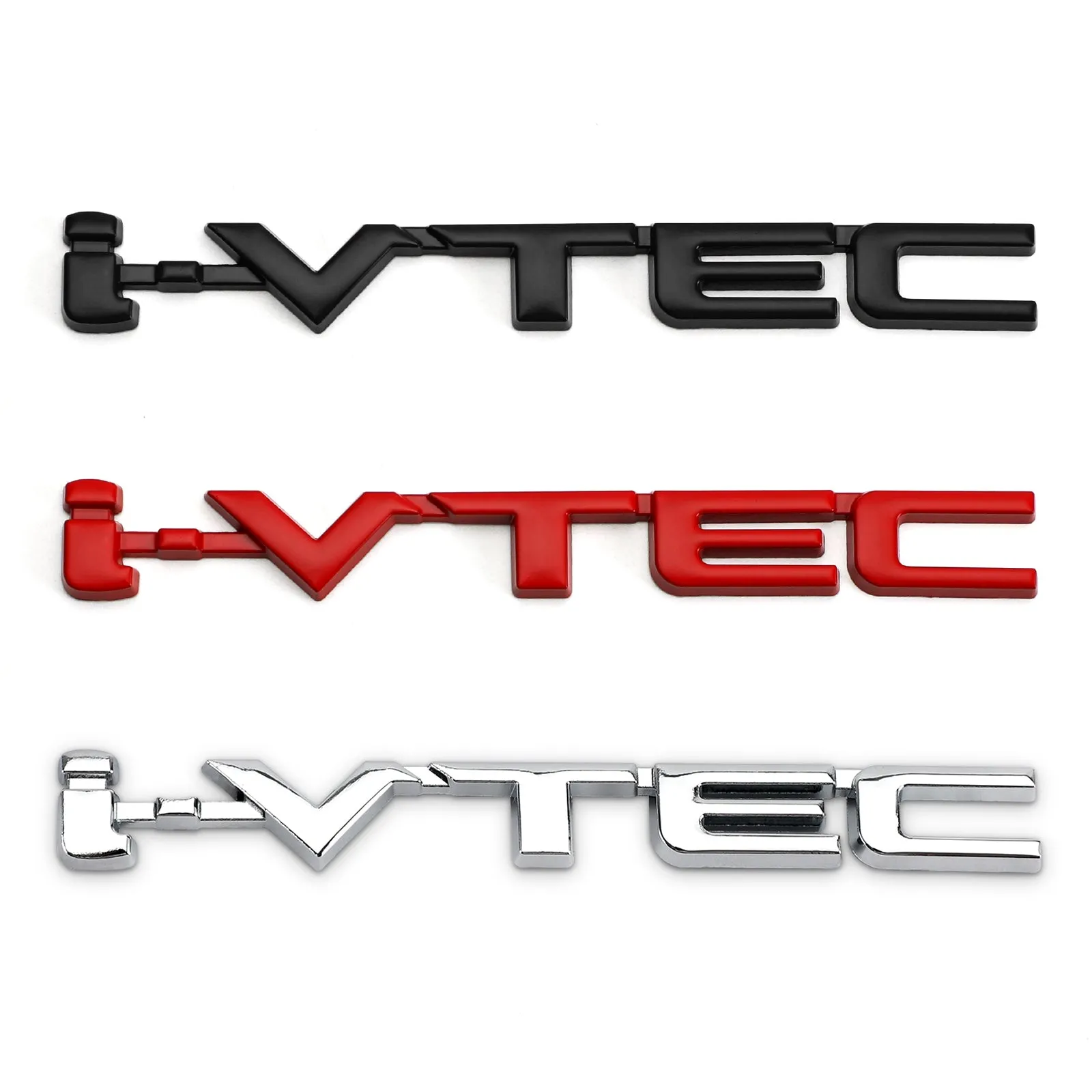 3D metal i-vtec coche trunk turbo fender emblème insignia pegatinas argent genérica