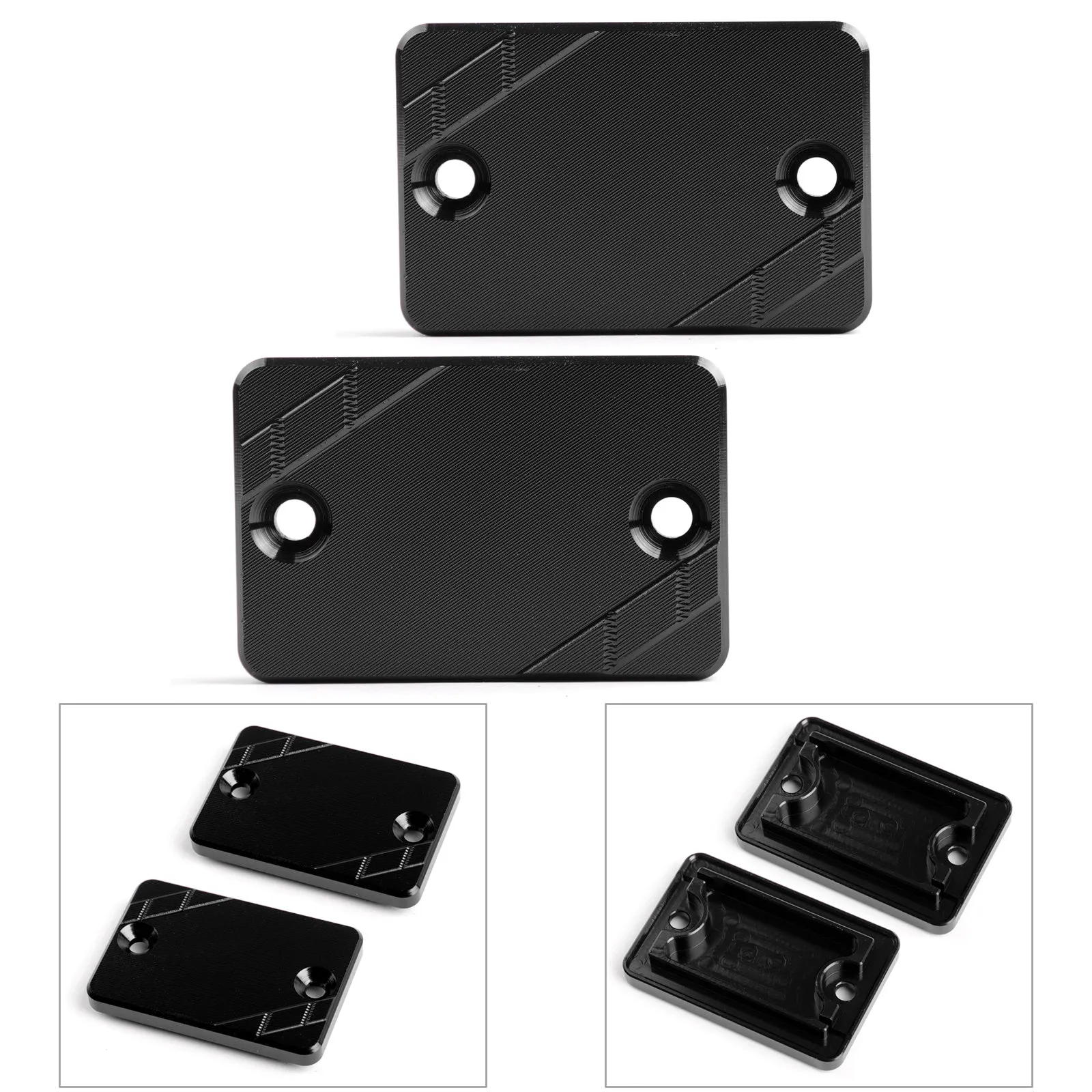 Tapa de freno delantera izquierda y derecha CNC para HONDA Forza 125 300 PCX125/150 negro genérico
