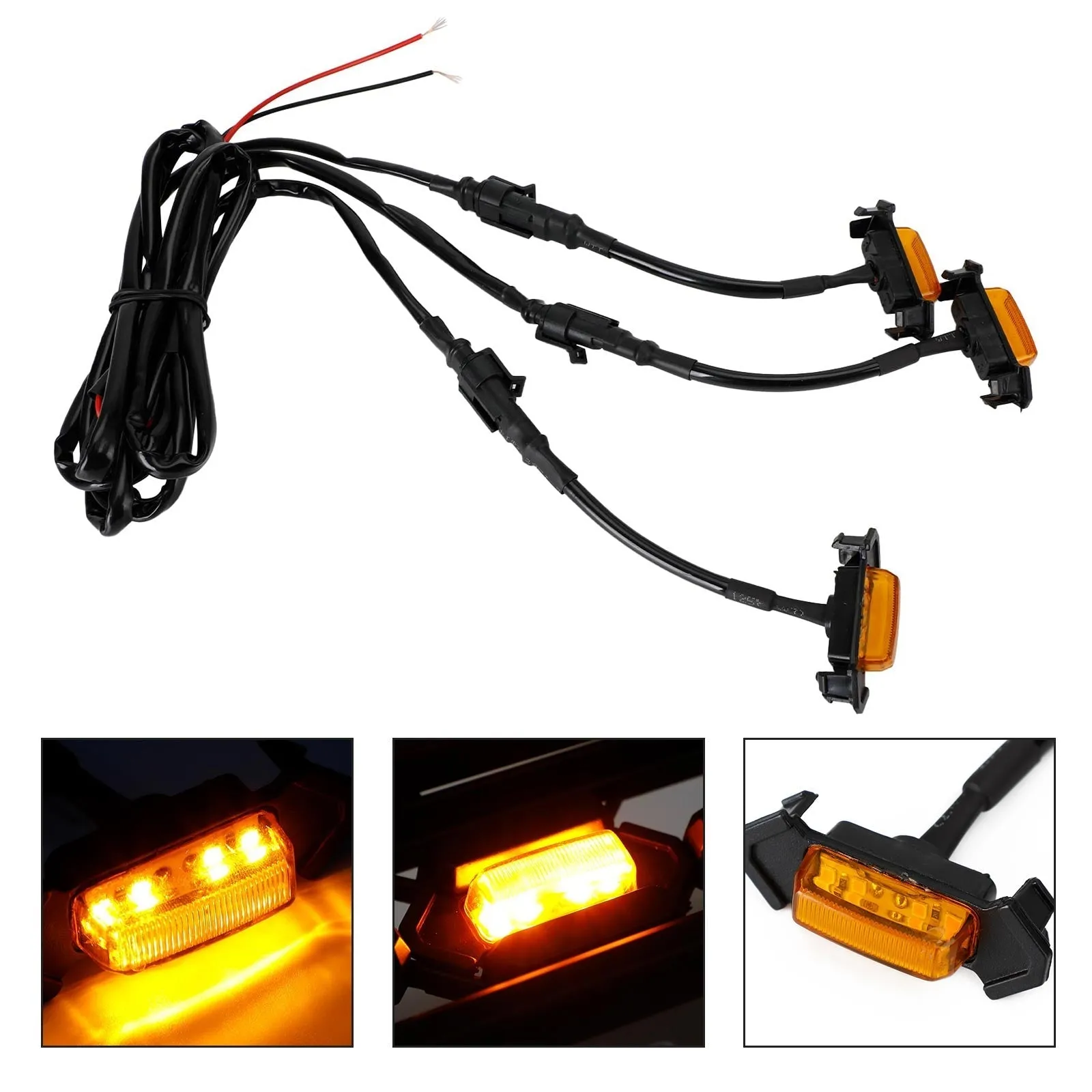2001-2011 2016-2023 Toyota Tacoma TRD PRO 3PCS luces LED de rejilla de capó de parachoques delantero