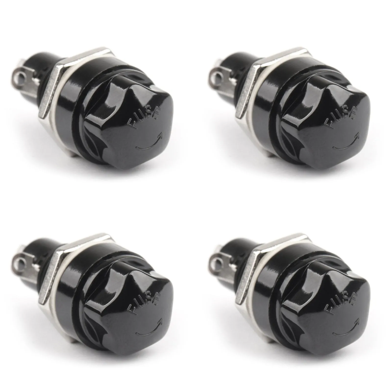 Portafusibles de chasis de montaje en Panel SCI R3-26, 4 Uds., para fusibles de vidrio de 5x20mm, 10A, 250V