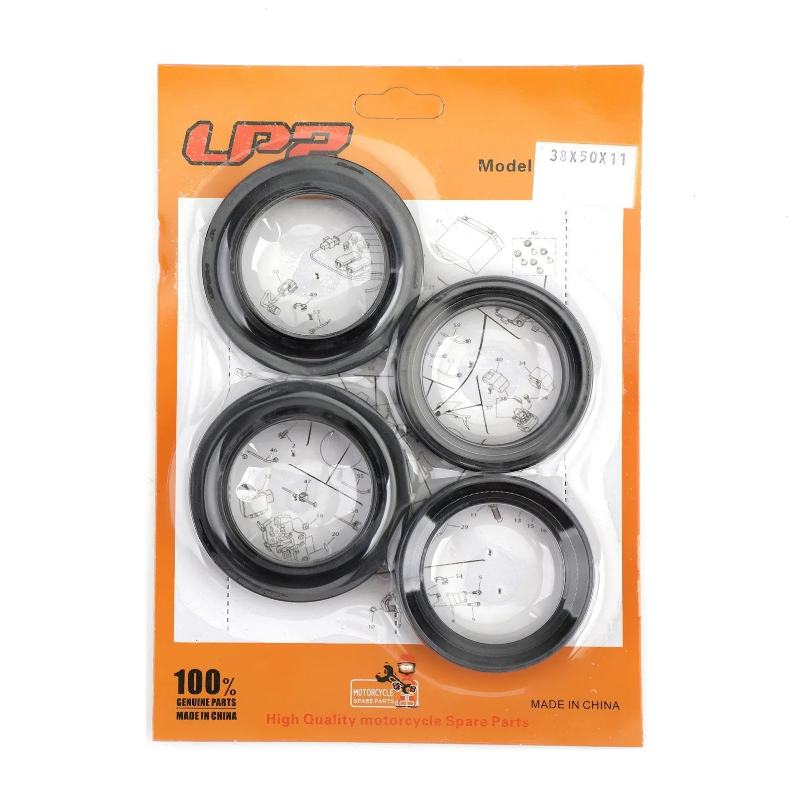 Juego de sellos de horquilla delantera, polvo de aceite para Honda CR125R 1981 1982 1983 XR250R 1984 1985 genérico