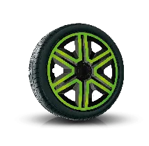 Tapacubos 14", ACTION DOUBLECOLOR VERDE-BLANCO 4 pzs