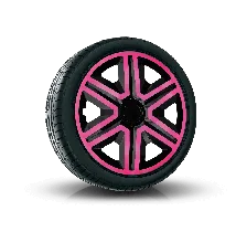 Tapacubos 14", ACTION DOUBLECOLOR ROSA-NEGRO 4 pzs