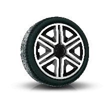 Tapacubos 14", ACTION DOUBLECOLOR BLANCO-NEGRO 4 pzs