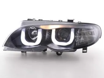 Faros Delanteros Angel Eyes Bmw Serie 3 E46 Sedan/Touring 02-05 Negro Fk Automotive