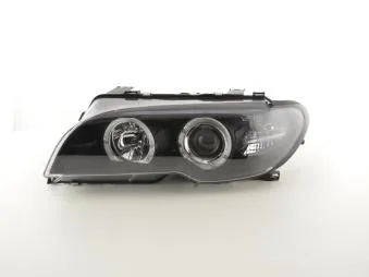 Faros Angel Eyes Bmw 3er E46 Coupe/Cabrio Bj. 03-05 Negro Fk Automotive