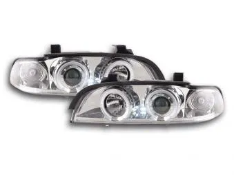 Faros Delanteros Set Angel Eyes Bmw Serie 5 Modelo E39 95-01 Cromado Fk Automotive