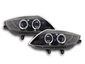 Faros Delanteros Set Angel Eyes Bmw Z4 Modelo E85/E86 03-08 Negro Fk Automotive
