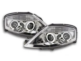 Faros Delanteros Set Angel Eyes Citroen C3 02- Cromado Fk Automotive