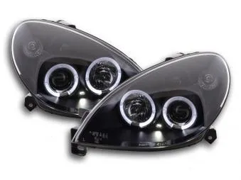 Faros Delanteros Set Angel Eyes Citroen Xsara Modelo N7 00-05 Negro Con Faros Antiniebla Delanteros Fk Automotive