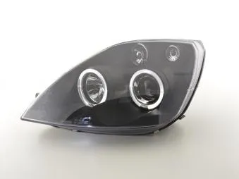Faros Delanteros Set Angel Eyes Ford Fiesta Modelo Mk6 03-07 Negro Fk Automotive